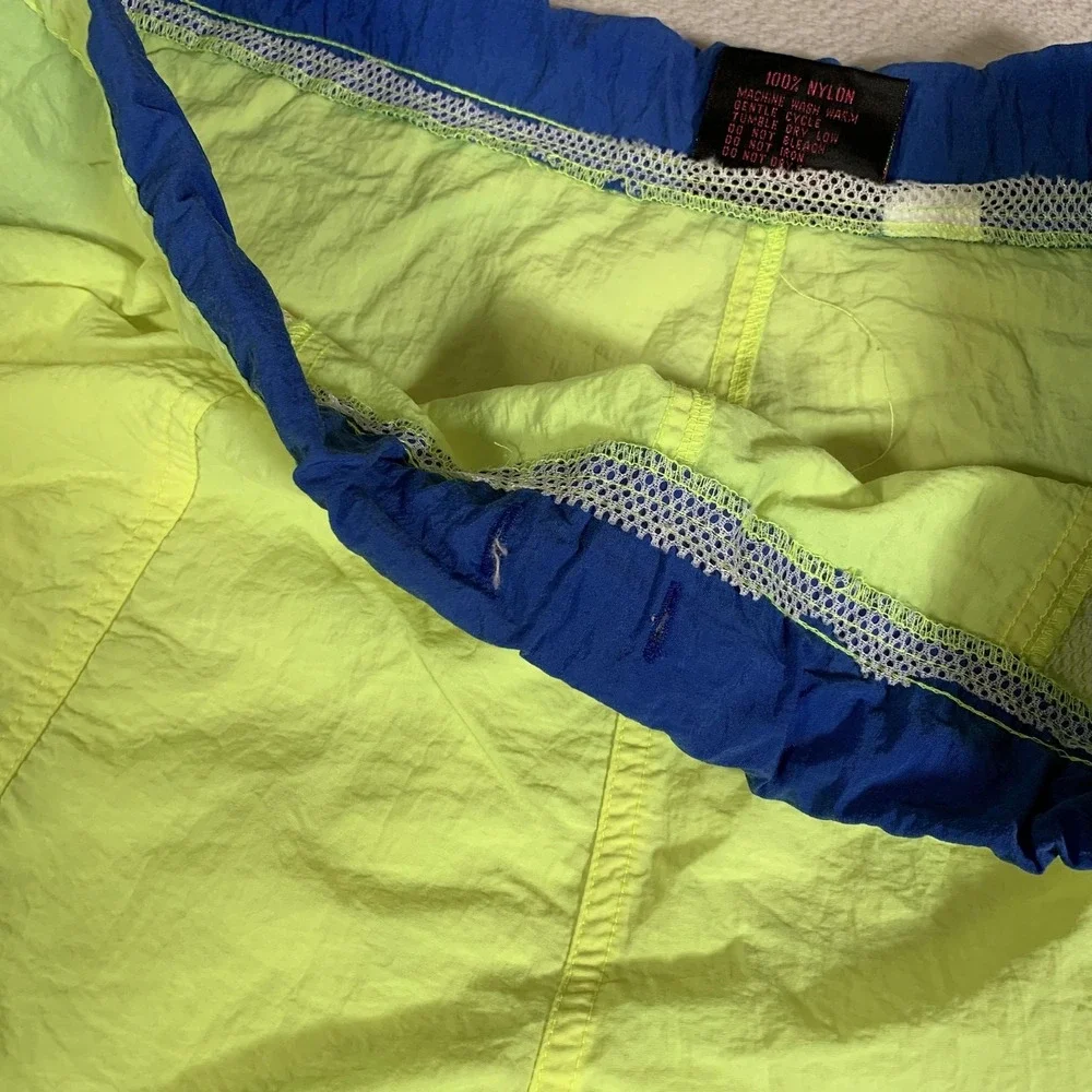 Wilson Surface Sport Shorts Mens 38 Yellow Blue Swim Trunks Volleyball Vintage